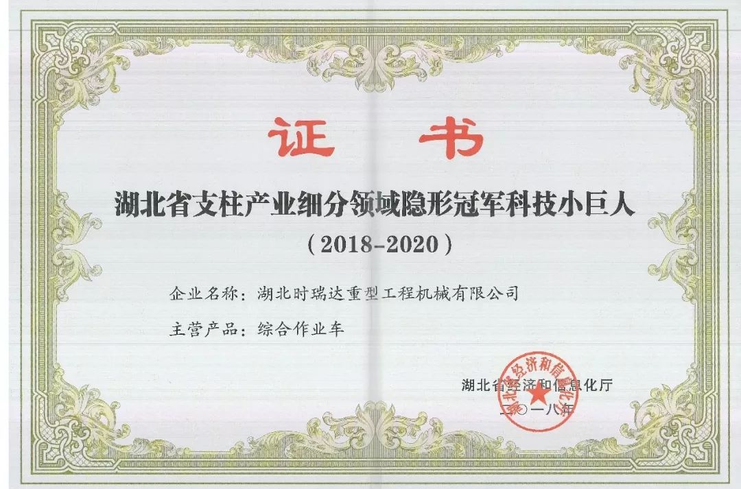 湖北乐投在线被授予“湖北省支柱产业细分领域隐形冠军科技小巨人”​